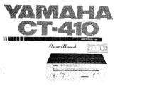 Yamaha CT-410 - Owners Manual